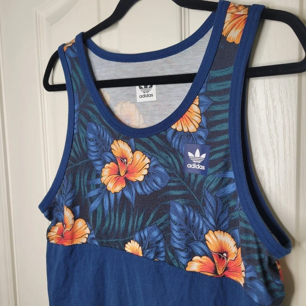Adidas Originals Sweet Leaf Men's Size M Skateboarding Tank Tropical Floral